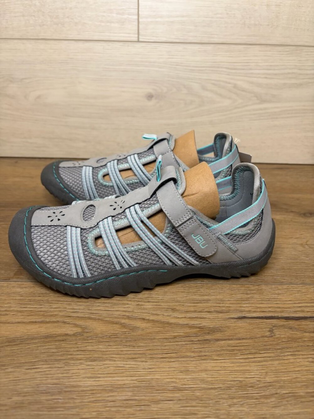 JBU by Jambu Women's Josie Water-Ready Sandals Gray/Pale Teal 6.5M NWT - Picture 3 of 6